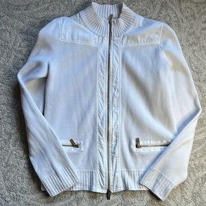 𝅺woman's White Sweater Jones New York Size Medium
